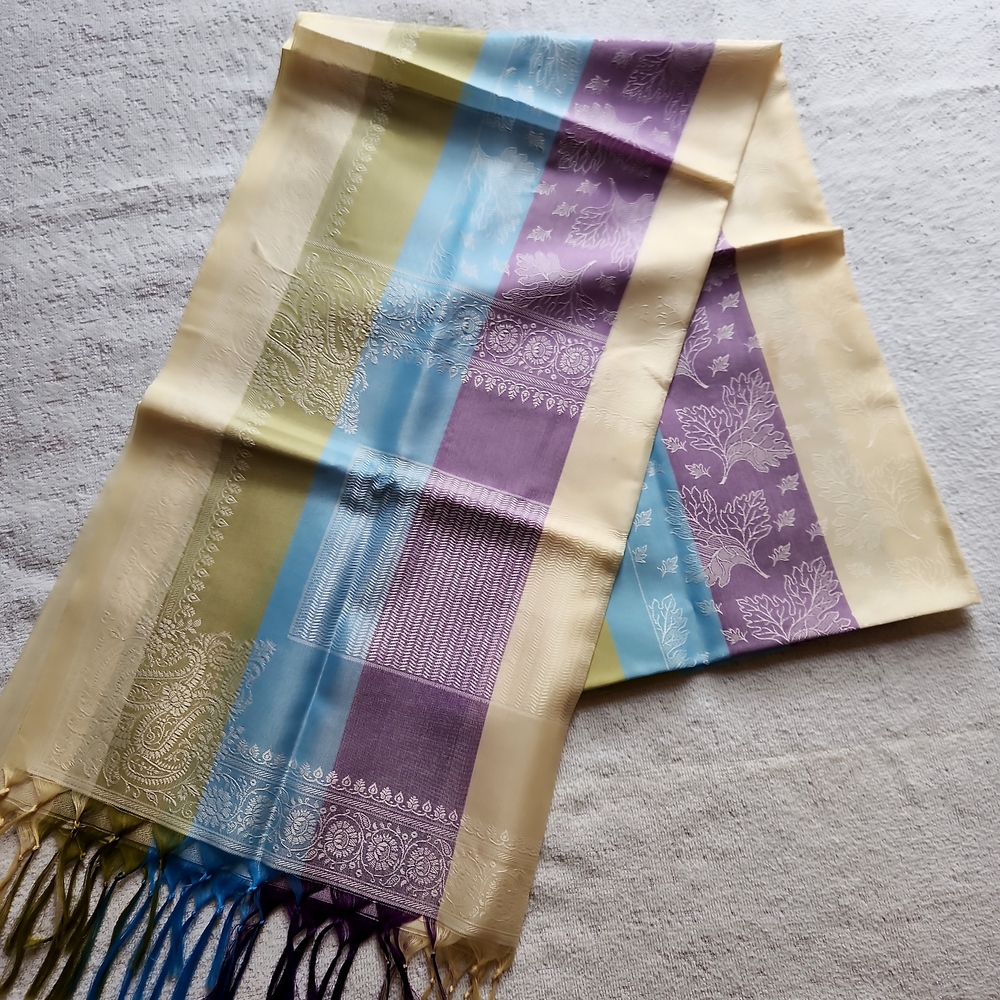Beautiful Silk Scarf w/ Fringe